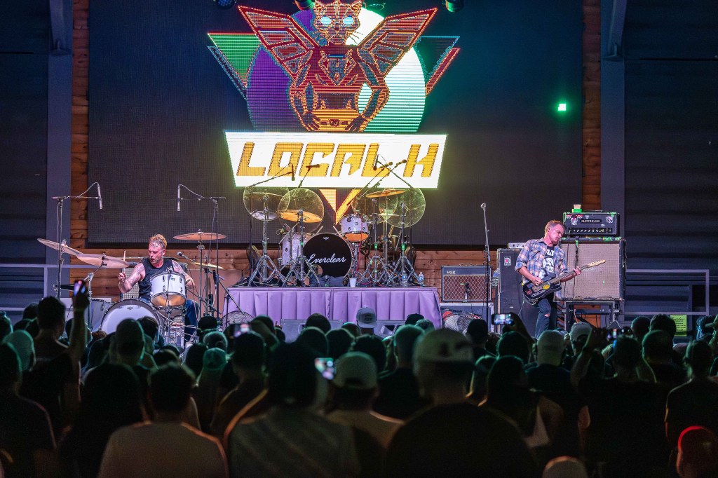 man performing on stage