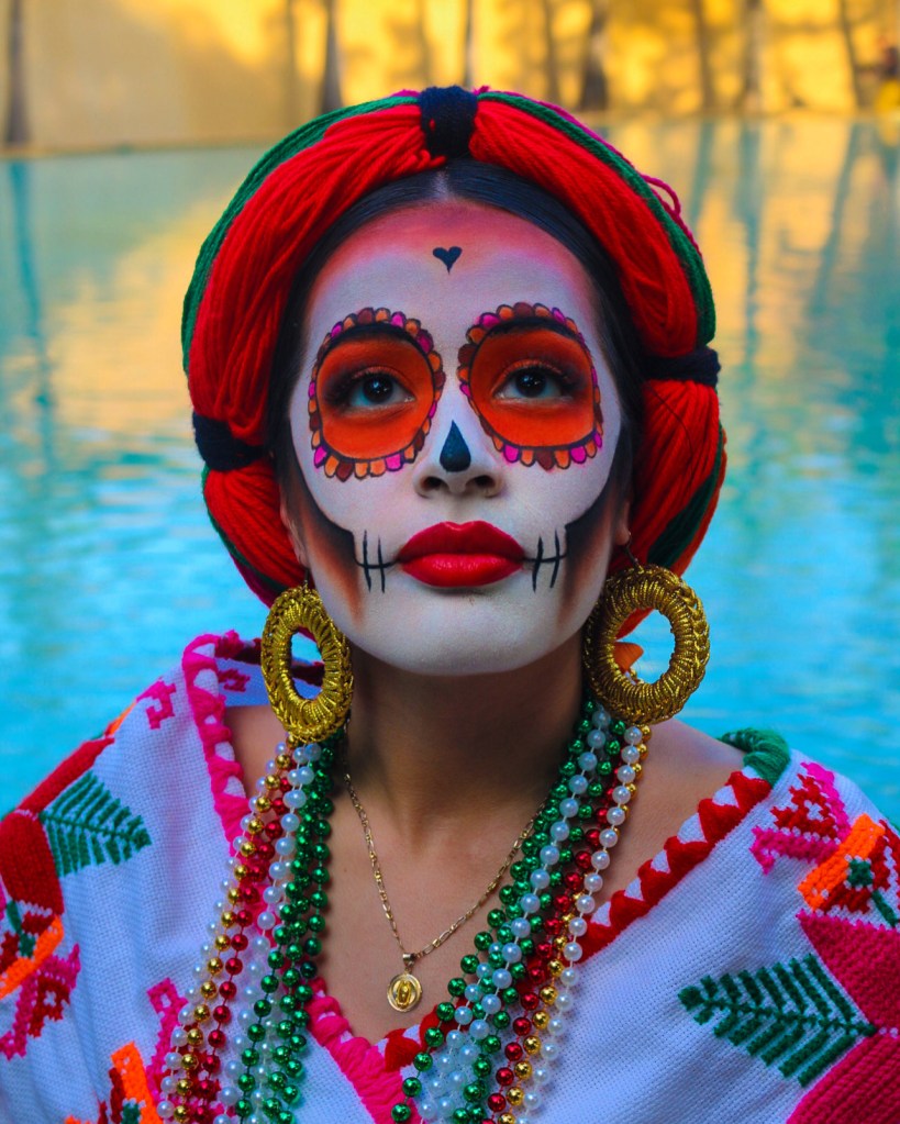 Woman with face paint