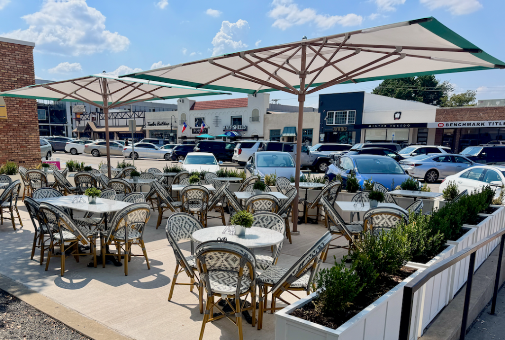 The patio at Sweet Paris Creperie