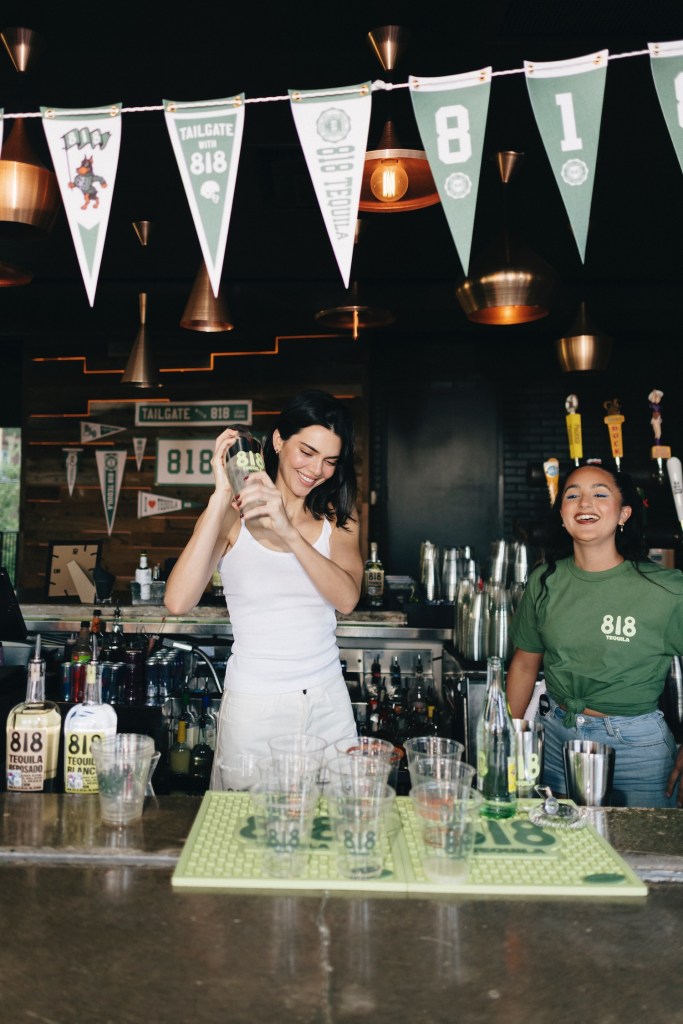 Kendall Jenner shaking a margarita at Happiest Hour