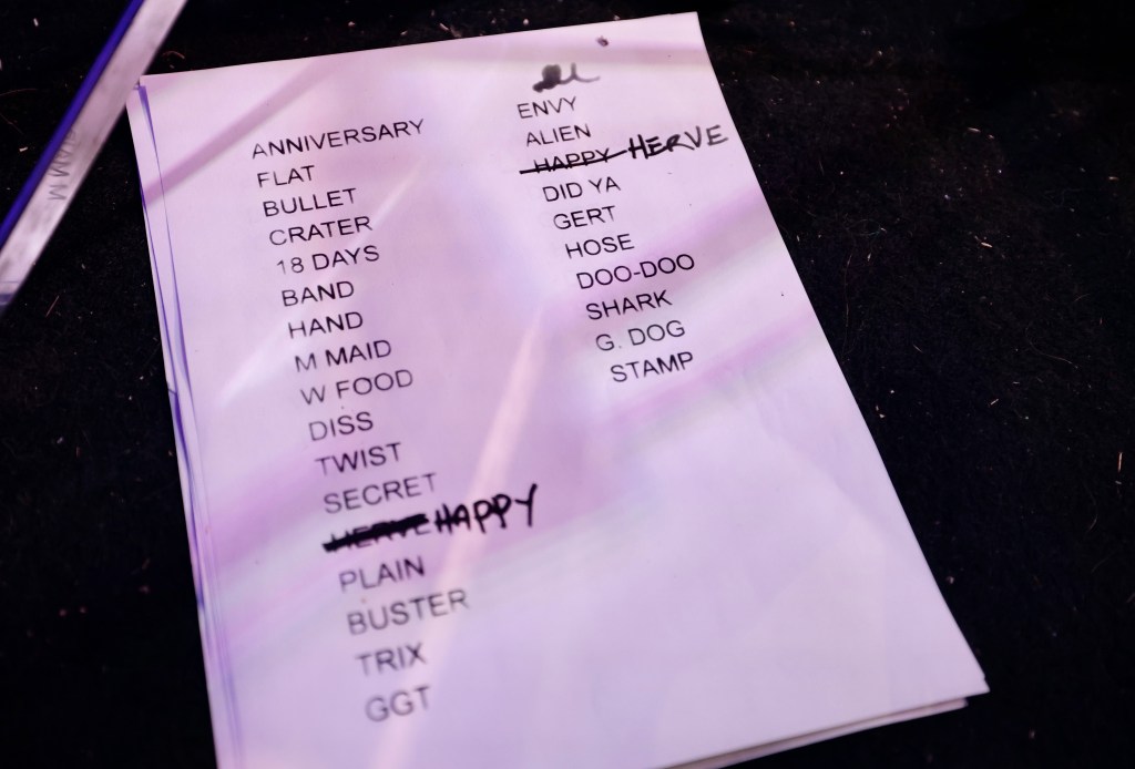 Hagfish setlist