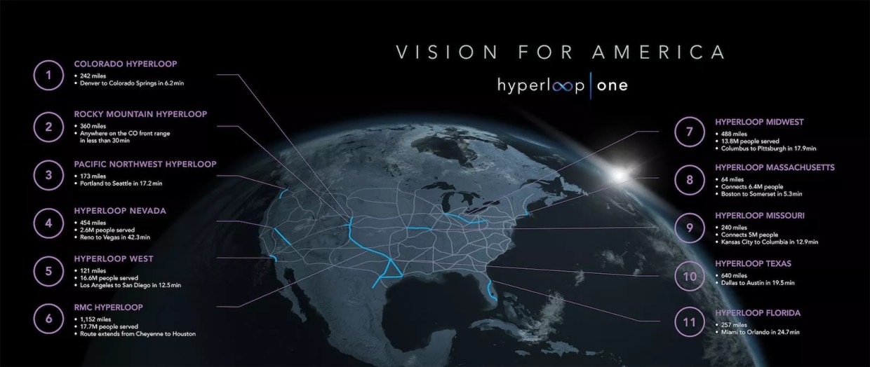 Dallas Route Among Semi-Finalists For Hyperloop One “Physical Broadband”