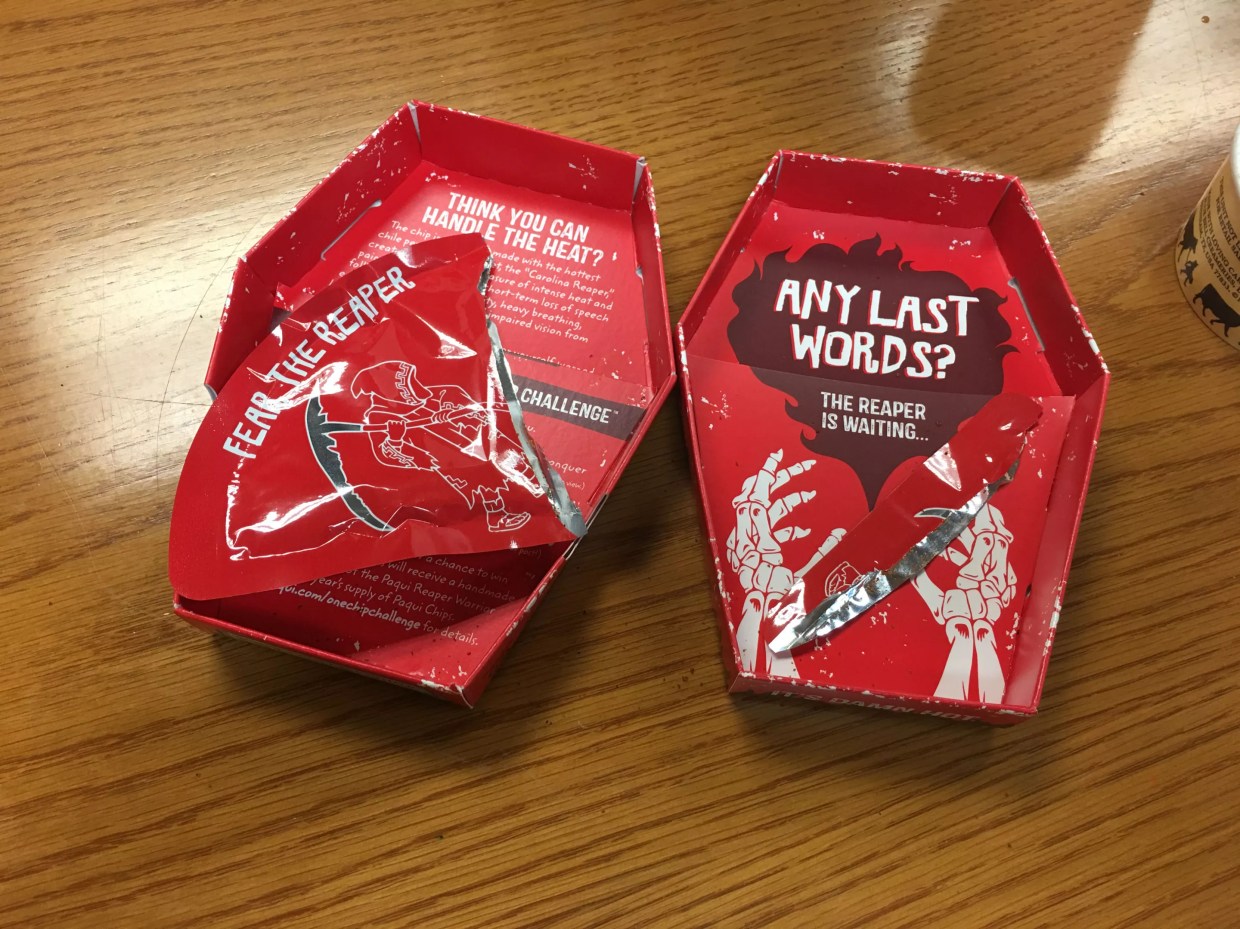 What Happens When You Eat the Carolina Reaper-Covered ‘World’s Hottest Chip’? Nothing Good