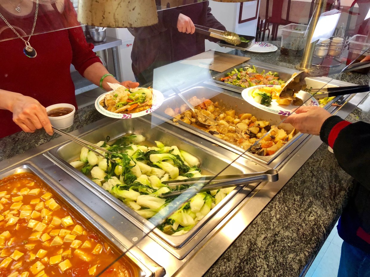 Hidden In a Richardson Office Building, a Buddhist Temple Serves a Cheap Vegetarian Buffet