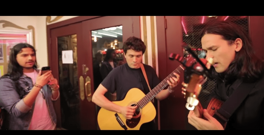 Watch Justin Nozuka Busk Outside Granada Theater While Rain Pours