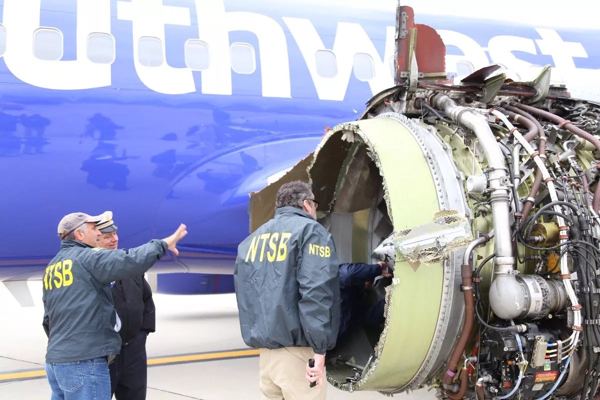 NTSB Focused on Missing Fan Blade in Engine Explosion That Caused First Passenger Death in Airline’s History