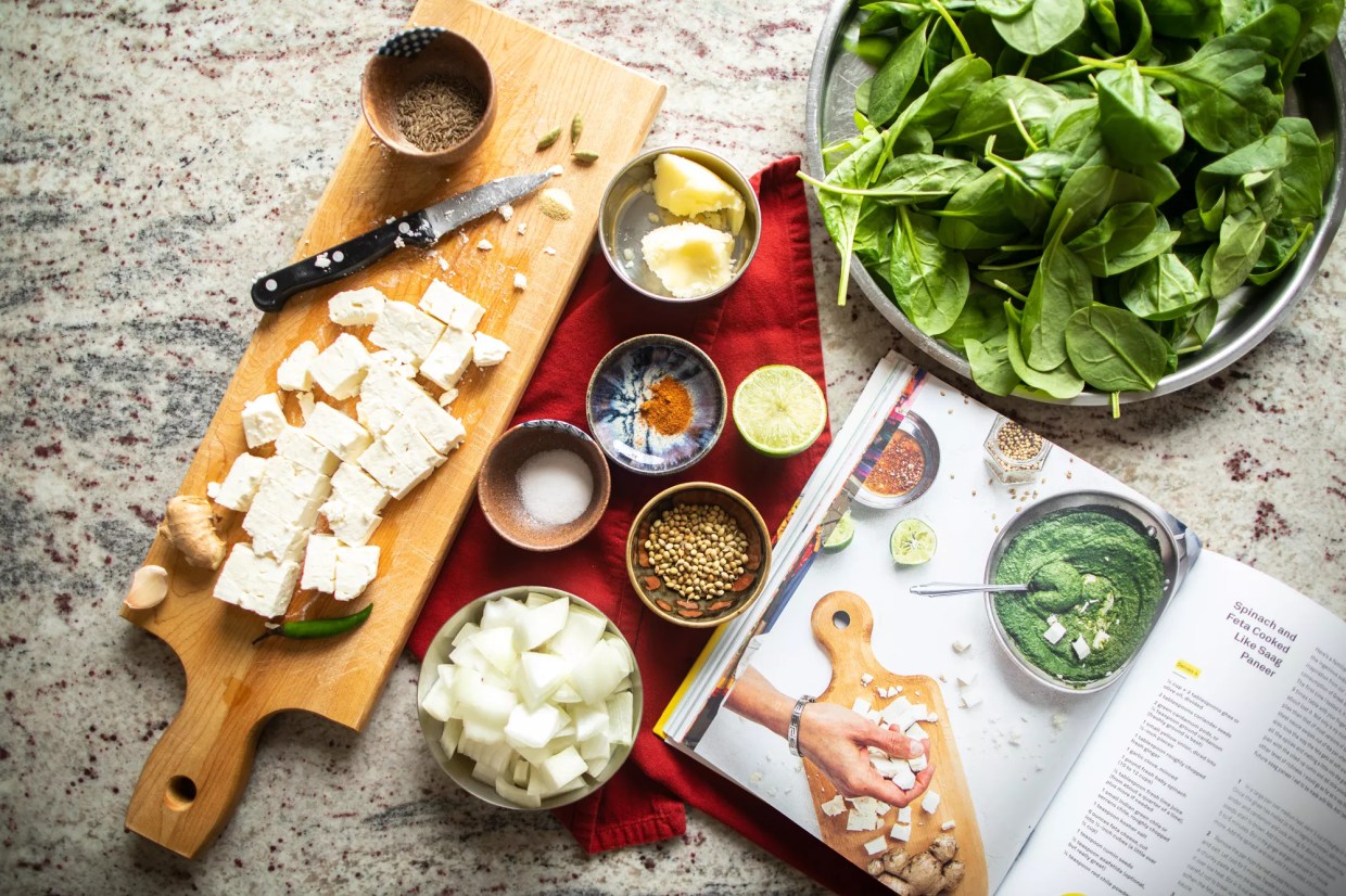 Recipe: Spinach and Feta Cooked Like Saag Paneer From <i>Indian-ish</i>