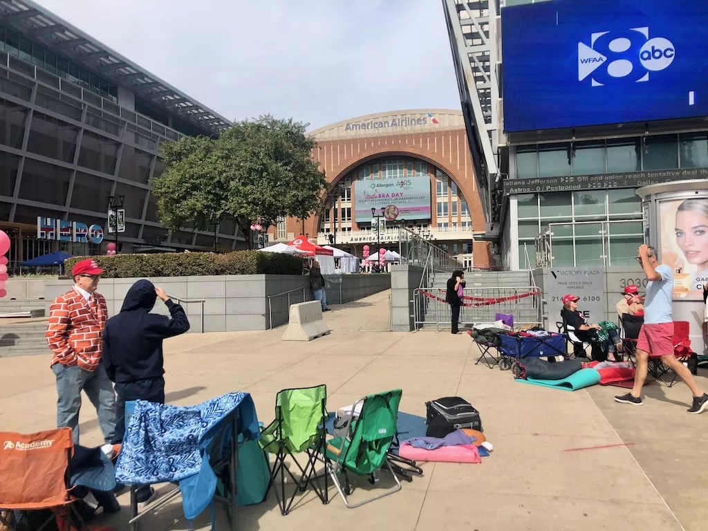 Supporters Arrive Days in Advance for Trump Rally Today at AAC