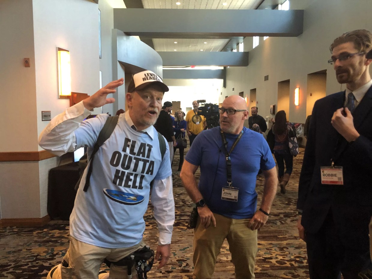 <i>Jimmy Kimmel Live!</i>’s Jake Byrd Stops by the Flat Earthers’ Conference to Start Some Shit