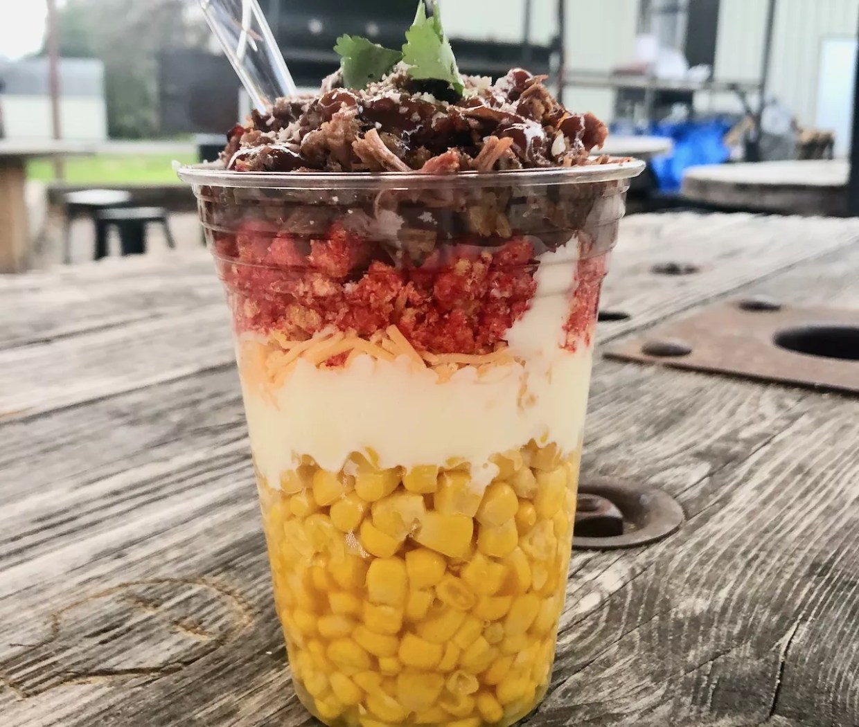 Eat This: Elotes with Flamin’ Hot Cheetos and Brisket at 225 BBQ