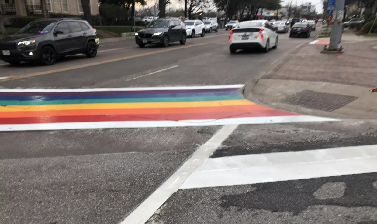 Neighbors Say Cedar Springs’ Rainbow Crosswalks Are Important to Those Struggling for Acceptance