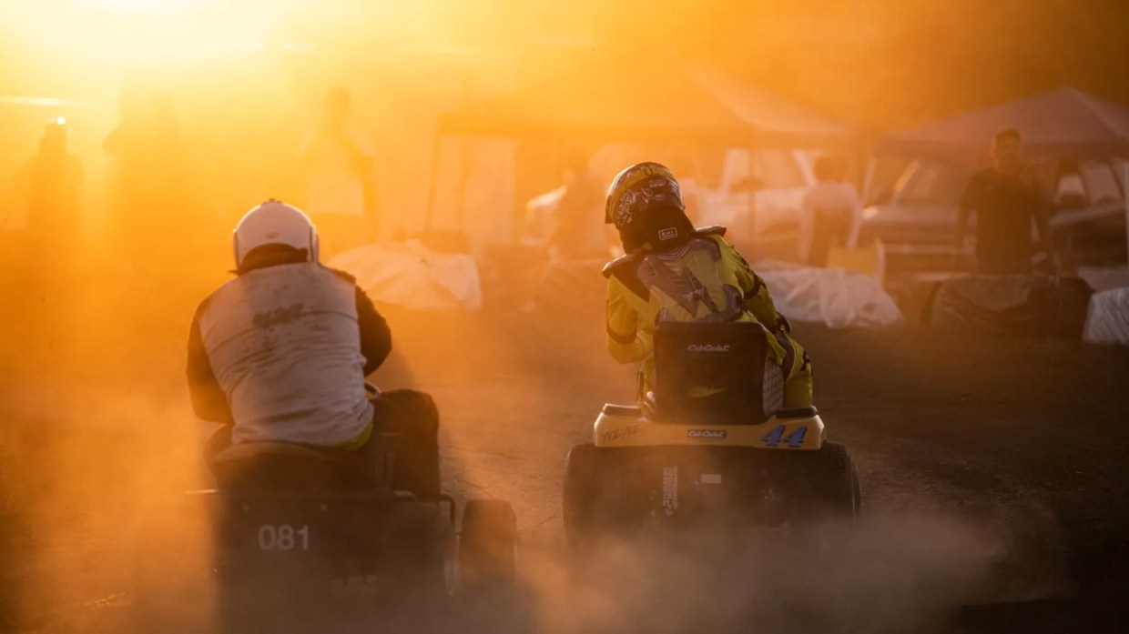 Nothing Can Stop Texans From Lawn Mower Racing