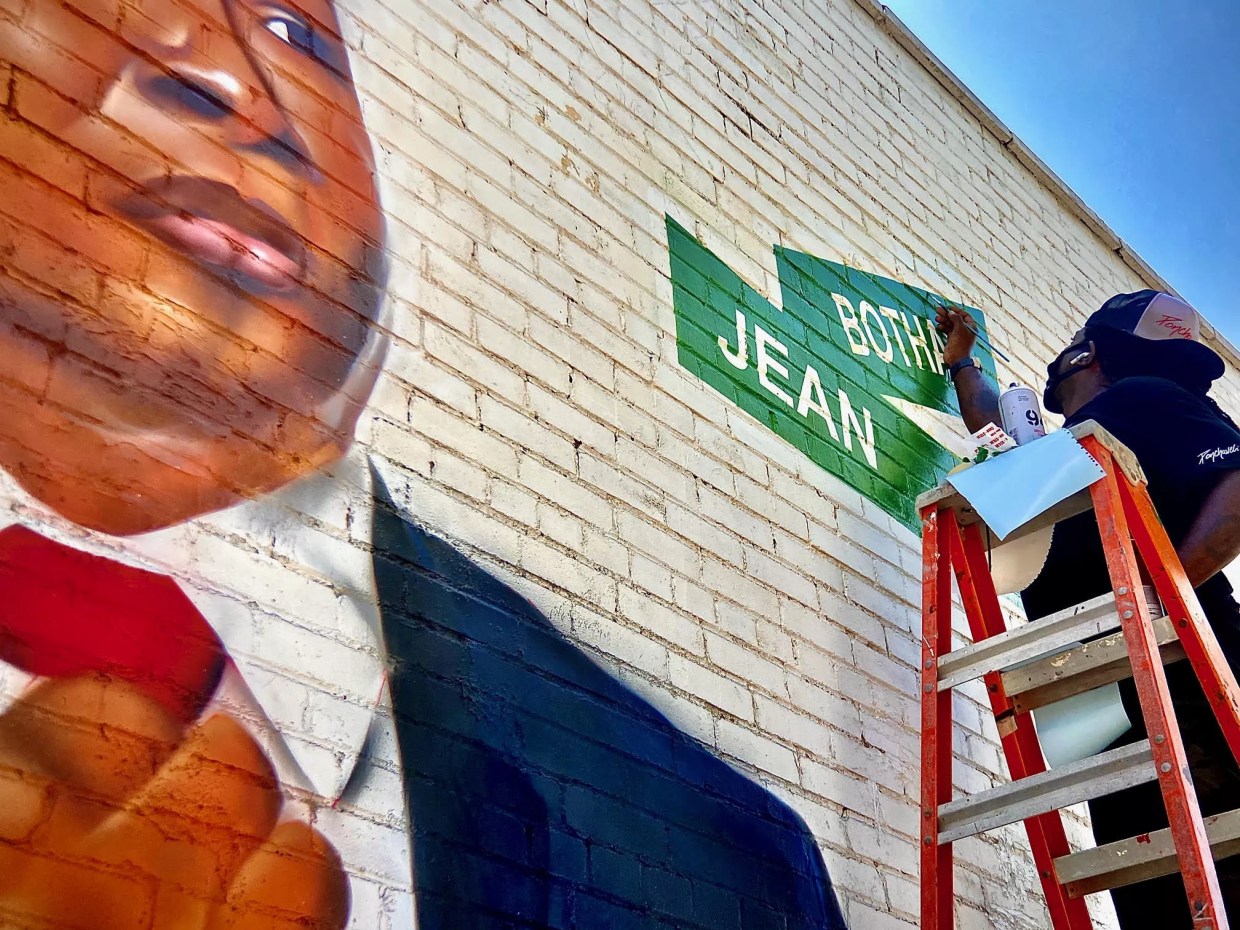 Artist Theo Ponchaveli Unveils Botham Jean Mural on 2-Year Anniversary of His Death