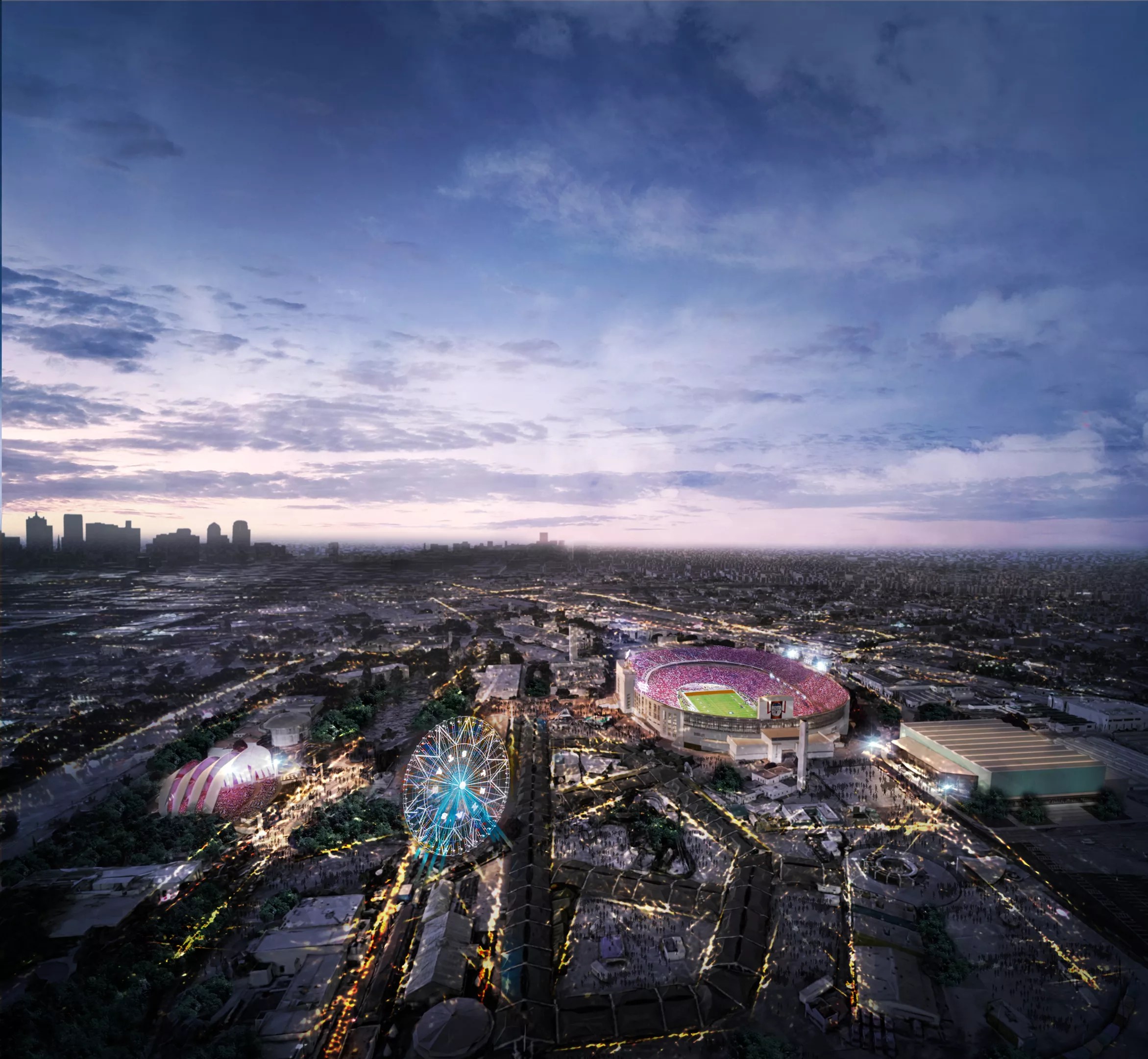 An aerial view of Dallas' Fair Park, which will host TwoGether Land Festival on Memorial Day weekend.
