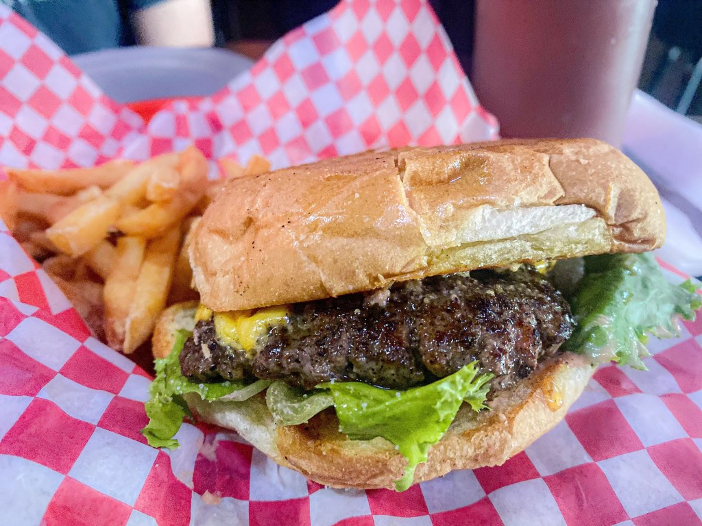 The Lil Kahuna Burger at Peak Inn