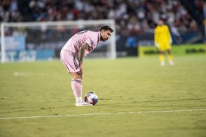 Lionel Messi playing with Inter Miami at the Cotton Bowl.
