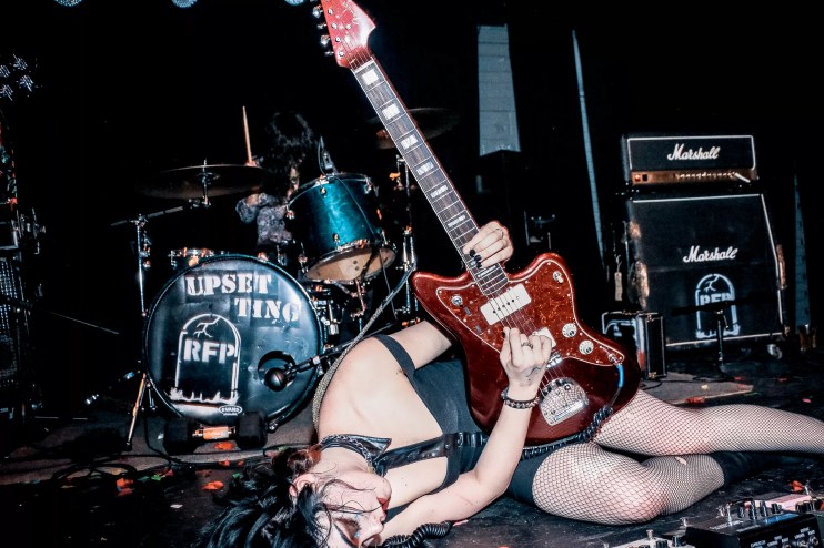 Leah Lane on Rosegarden Funeral Part onstage.