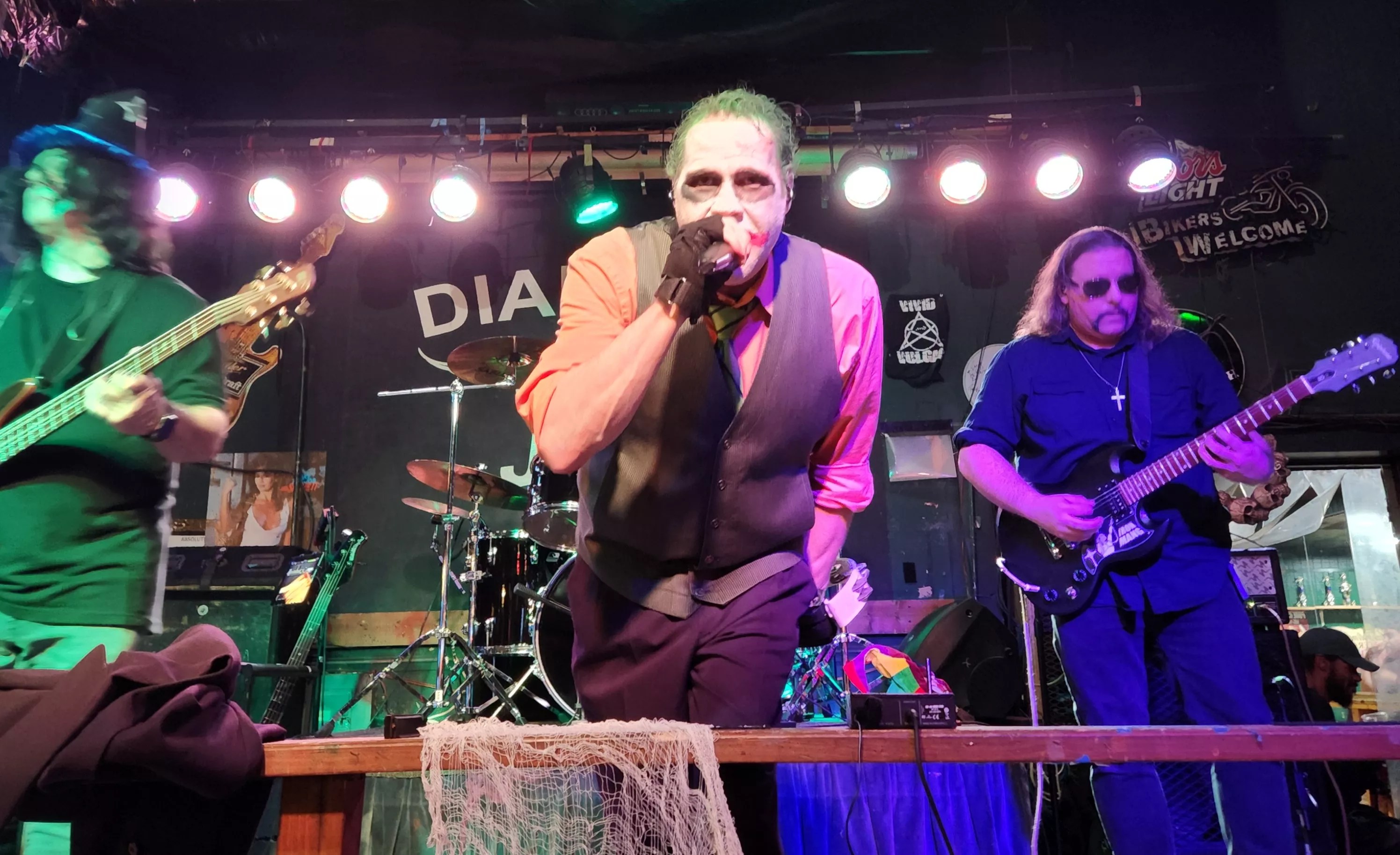 The Black Sabbath and Ozzy Osborne tribute band Iron Mang performing a set at Diamond Jim's Saloon in Arlington