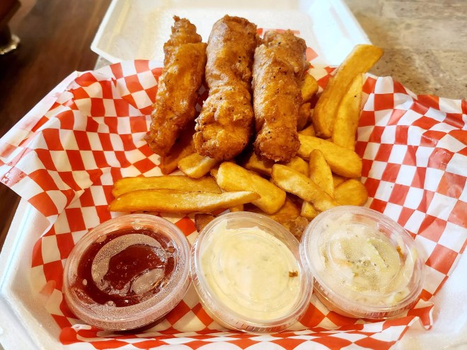 Fish and chips at AG Texican