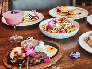 brunch dishes from black agave in dallas