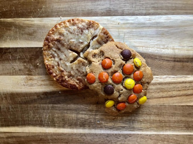 Apple Pie and Peanut Butter Overload cookies