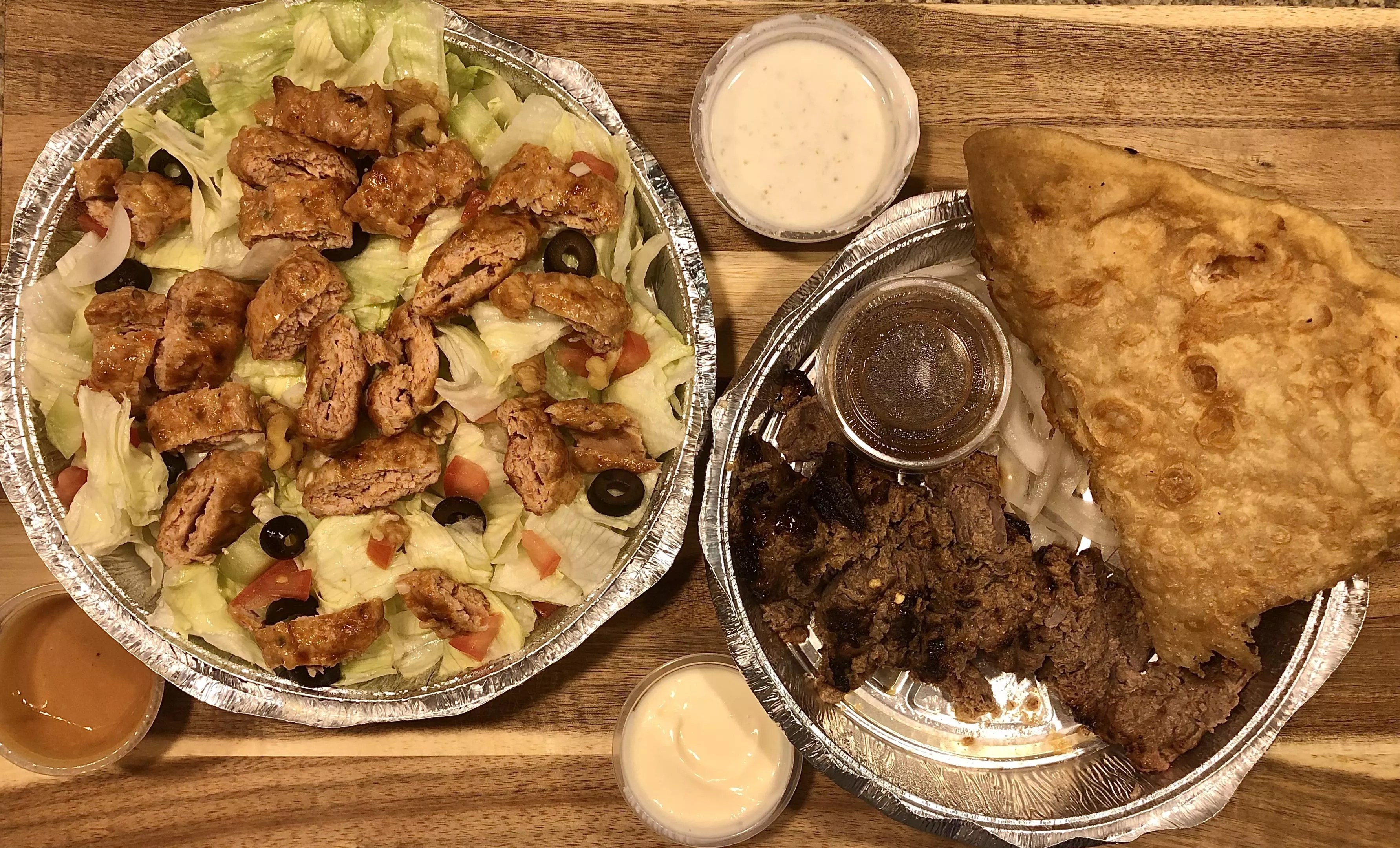 chicken kebab salad was tasty but the bihari kebab