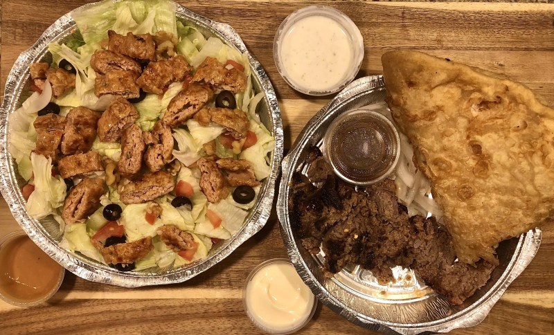 chicken kebab salad was tasty but the bihari kebab