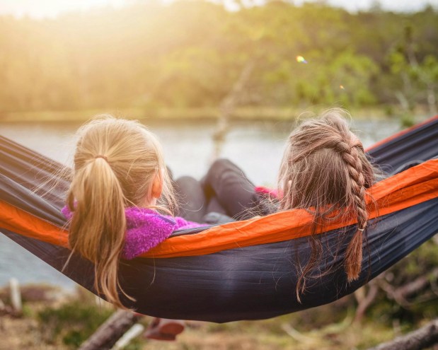Kids in hammock