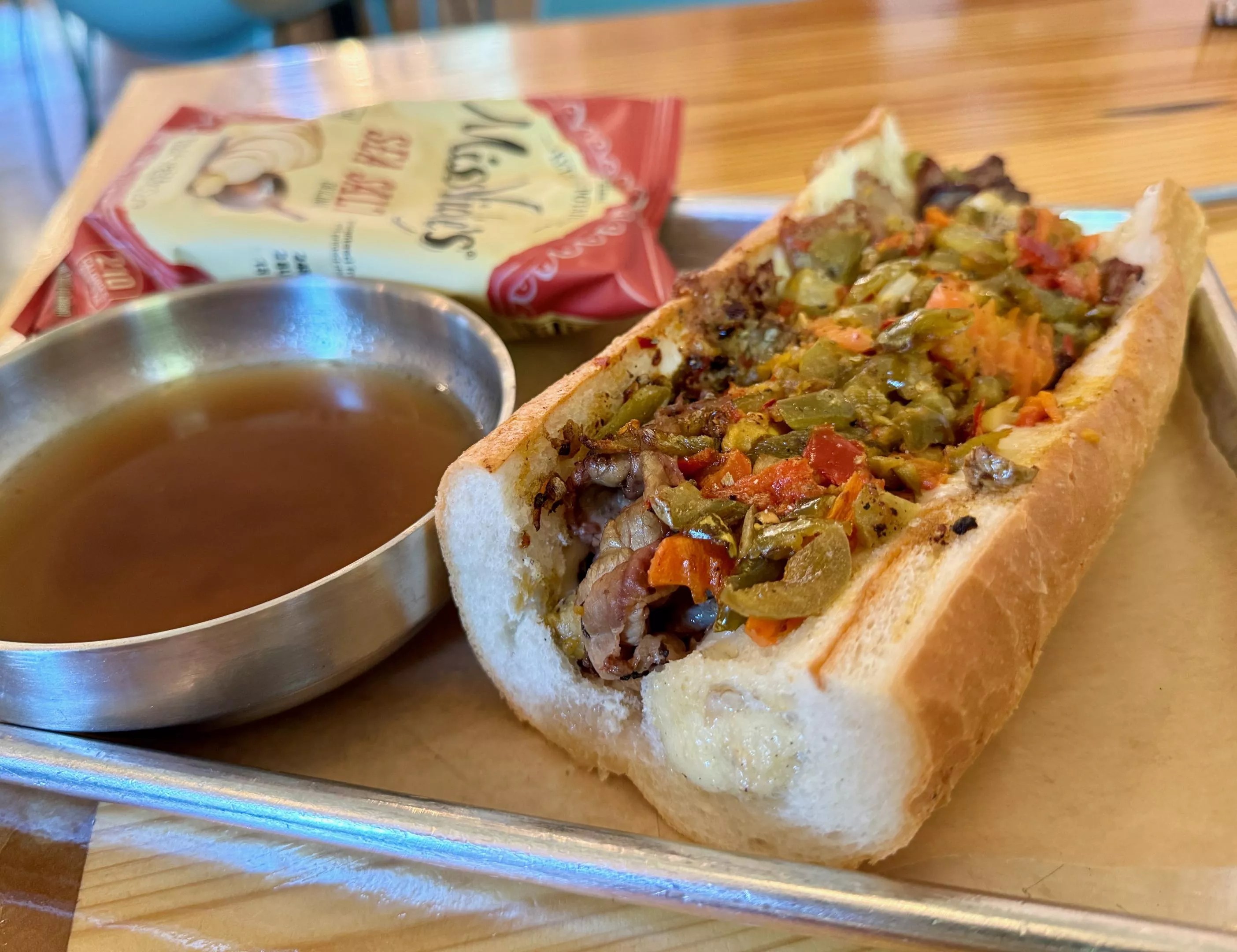 beef sandwich at Cenzo's