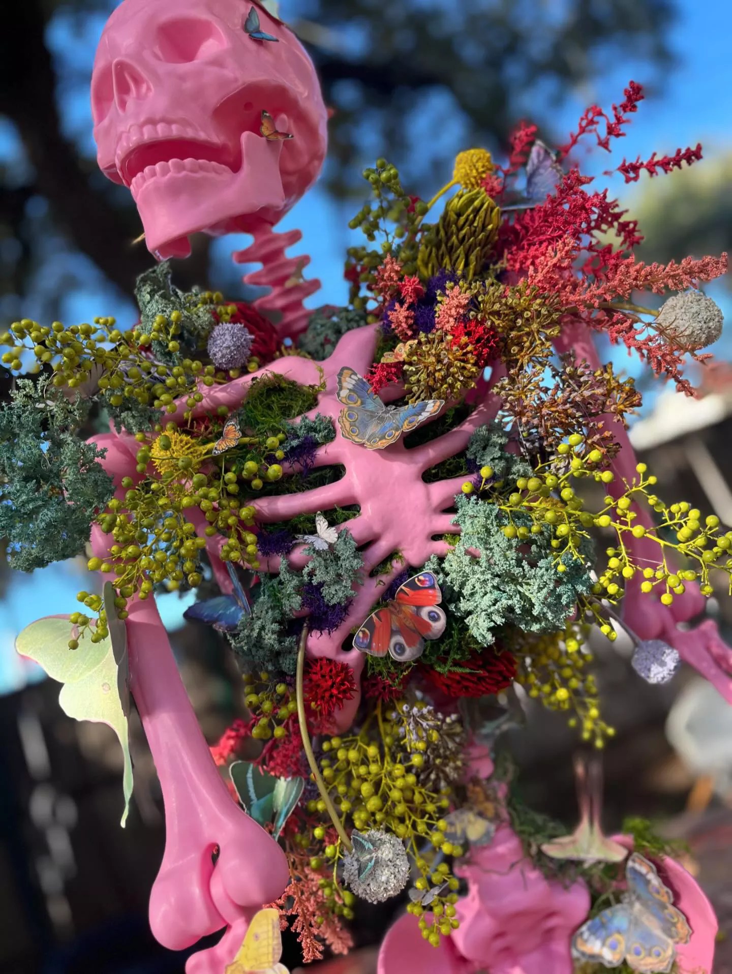 A Halloween skeleton by Dallas artist Morgan Thaxton.