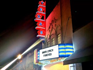 The Texas Theatre's marquee