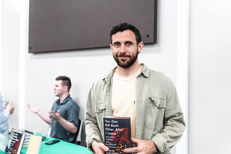 patrick strickland with book