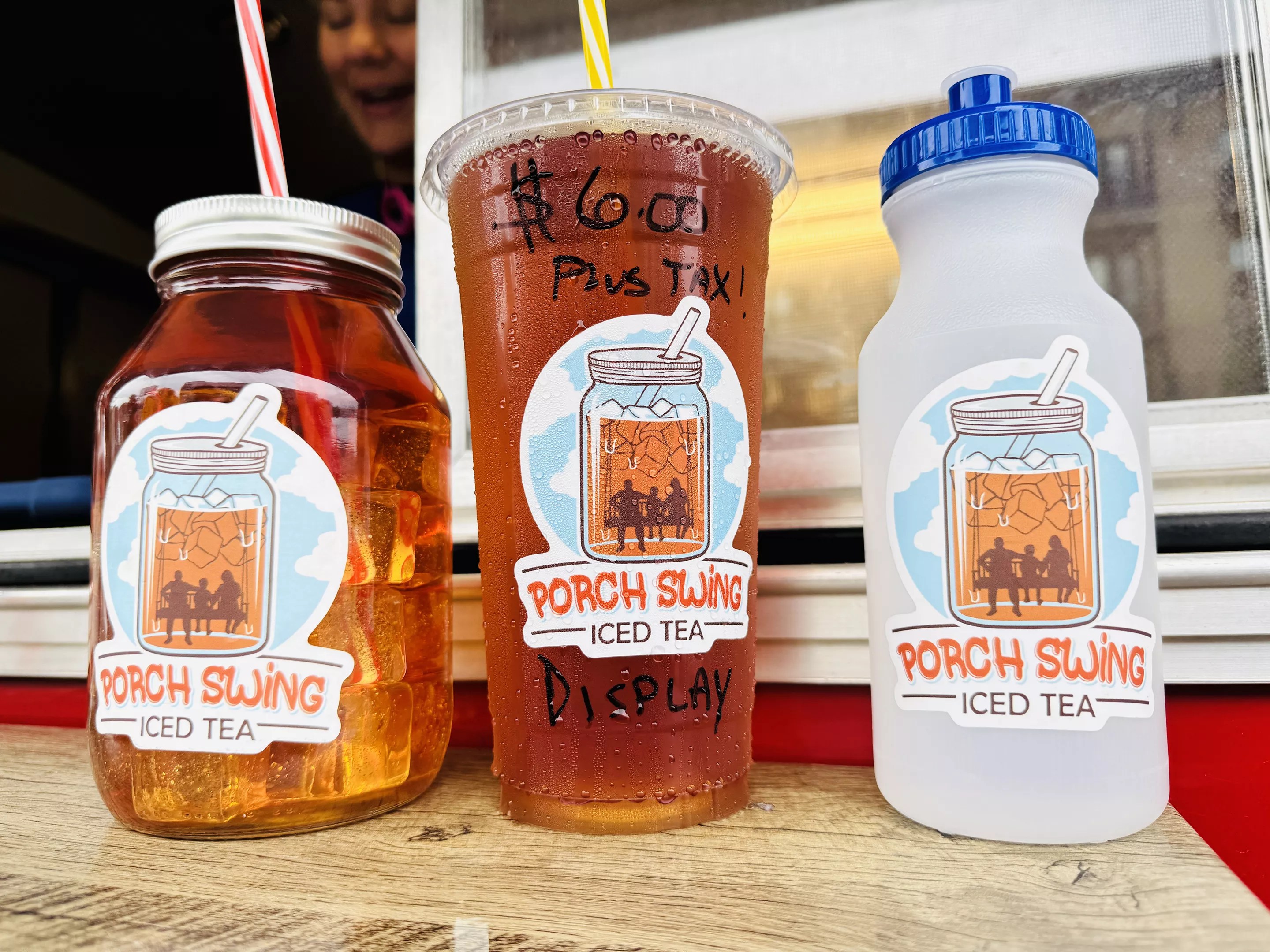 porch swing iced tea