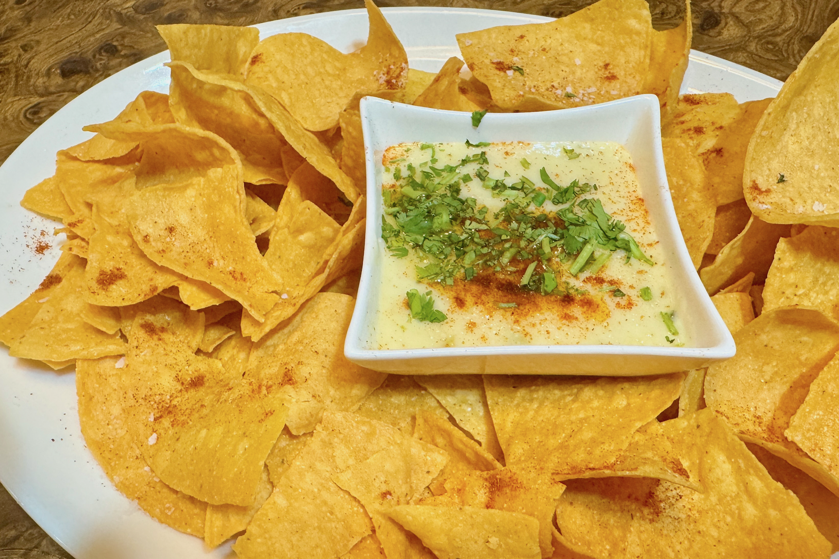 Queso and chips at Campo Verde