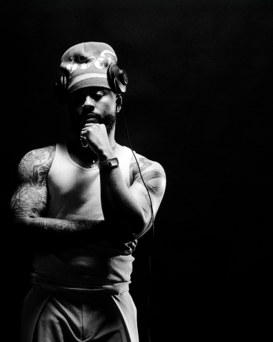 Man posing with headphones