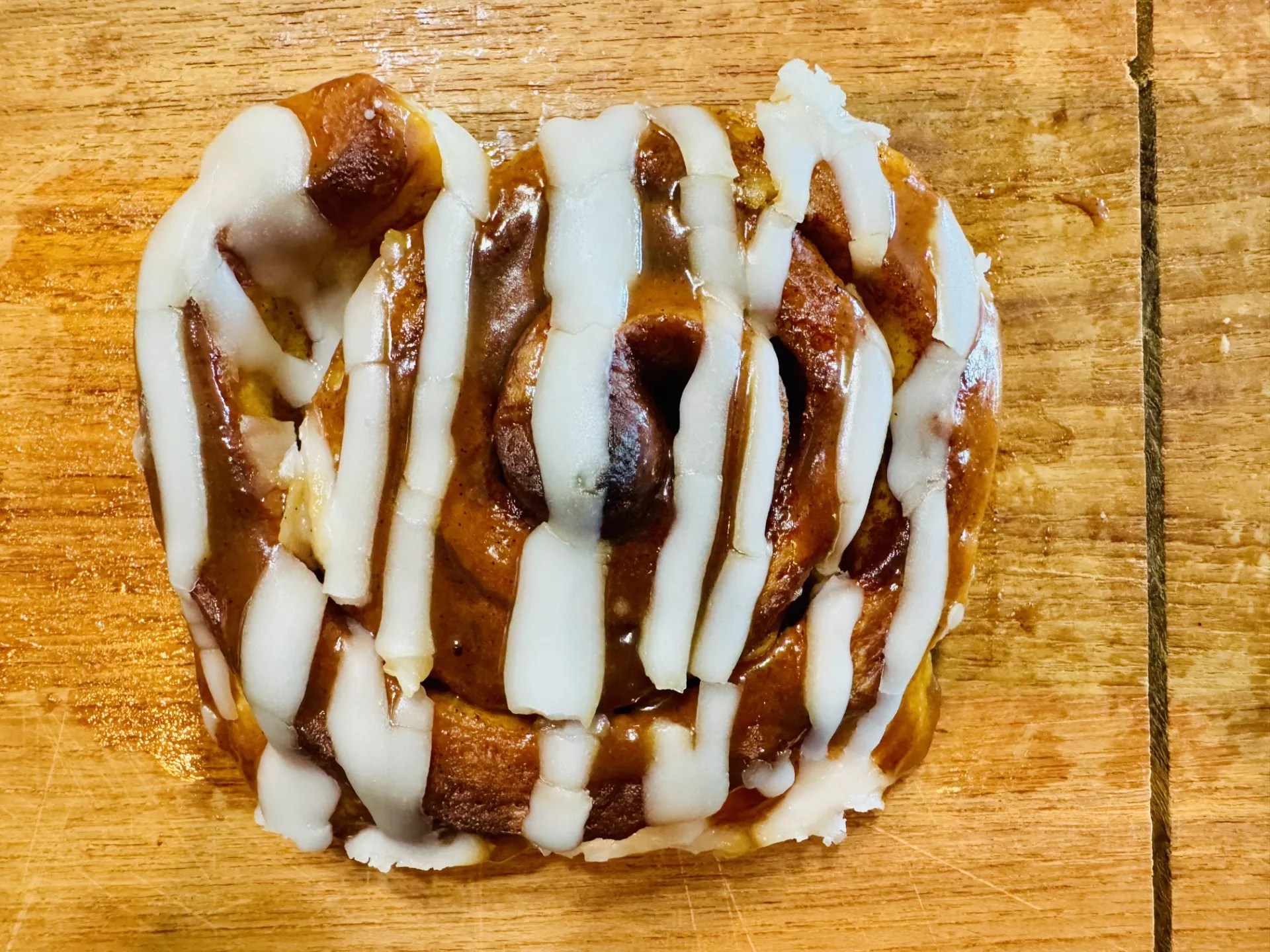 Salted caramel cinnamon roll.